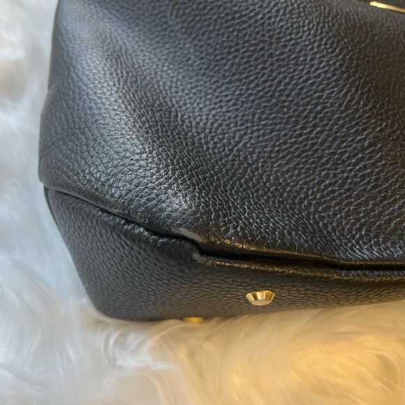 ATAO black leather tote double strap bag - Picture 7 of 10